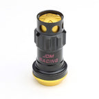 Aluminum Lug Nuts M12x1.5 Lock Style 20pc Set Black/Gold