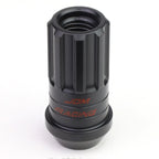 Steel Lug Nuts M12 x 1.25 Extended Open End 16pcs + 4 Locks Black