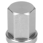 M12 x 1.25 Aluminum Acorn Lug Nuts 35mm Short Closed End 20pc Silver