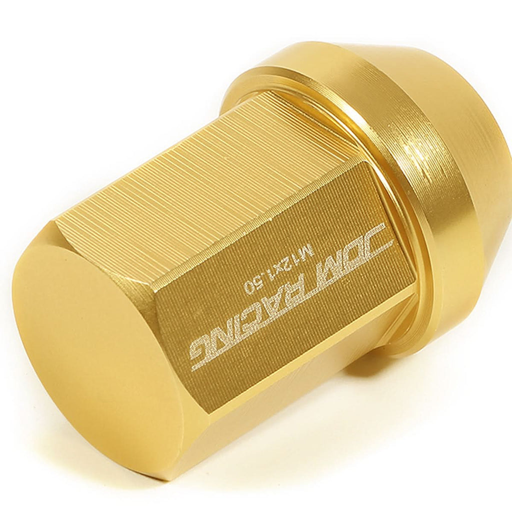 M12 x 1.5 Acorn Style Lug Nuts 35mm Gold Aluminum 20pc Set