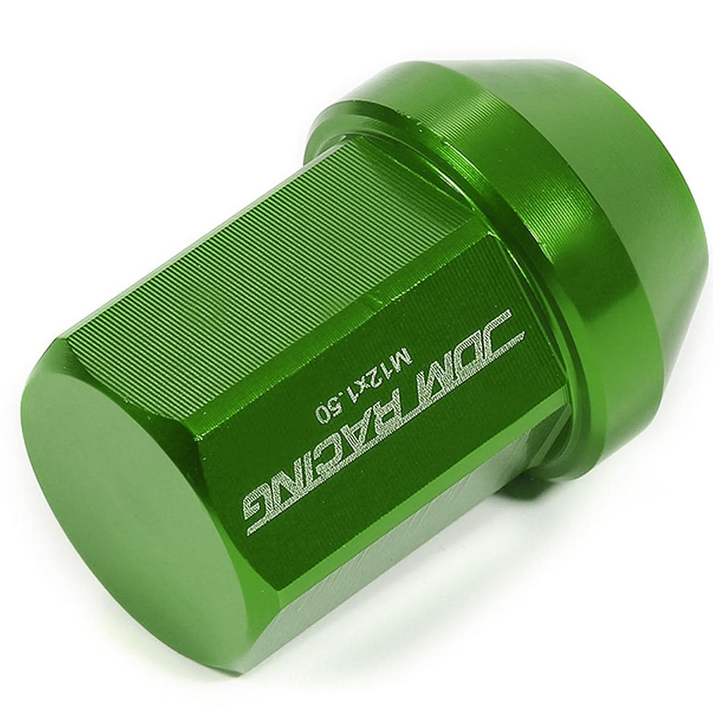 Acorn Style Lug Nuts M12 x 1.5 Green Aluminum 20pc Set
