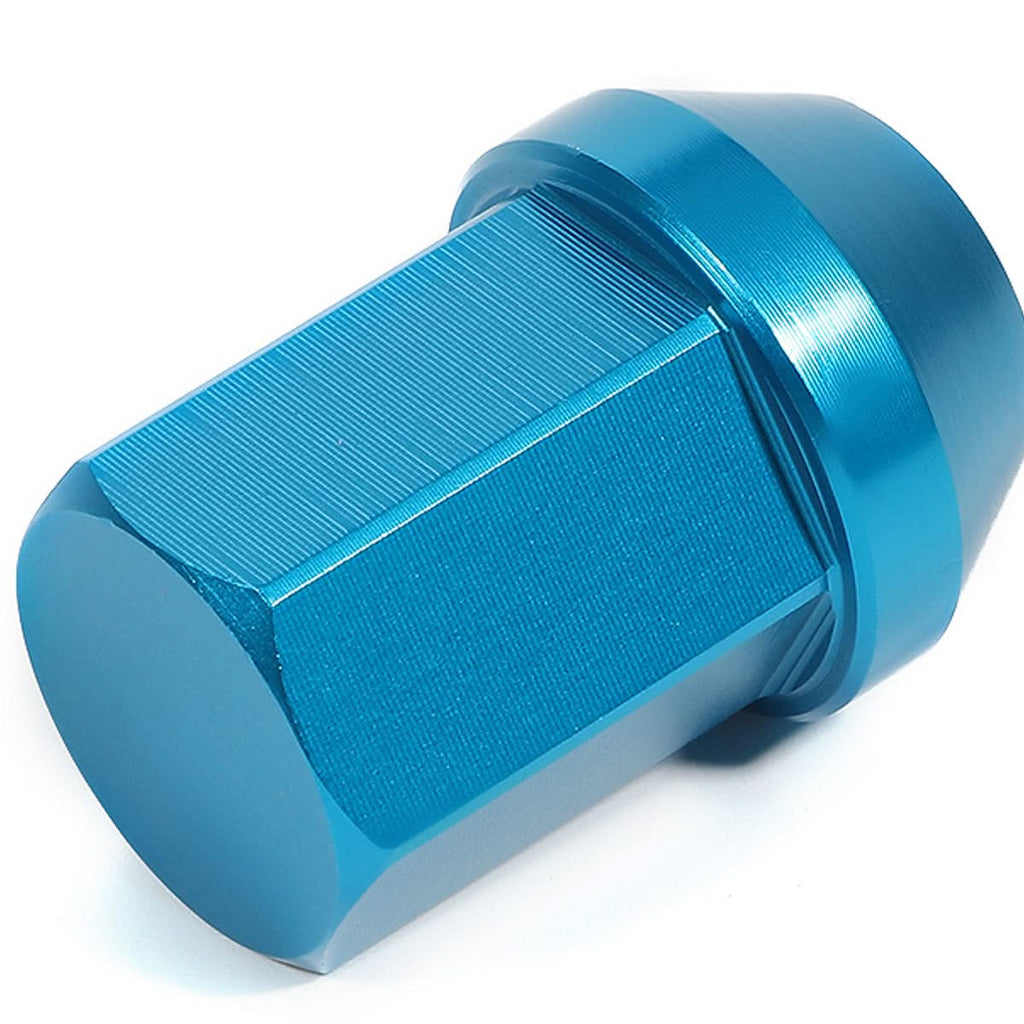 Aluminum Acorn Lug Nuts M12 x 1.5 Light Blue 20pc Set w/ Adapter