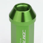 M12 x 1.25 Extended Acorn Lug Nuts 50mm Green Aluminum 20pc