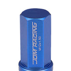 M12 X 1.5 Extended Acorn Lug Nuts 50mm Blue Aluminum 20pc Kit