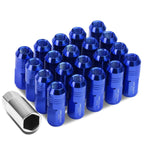 M12 x 1.5 Extended Grooved Shank Lug Nuts 20pc Set - Aluminum
