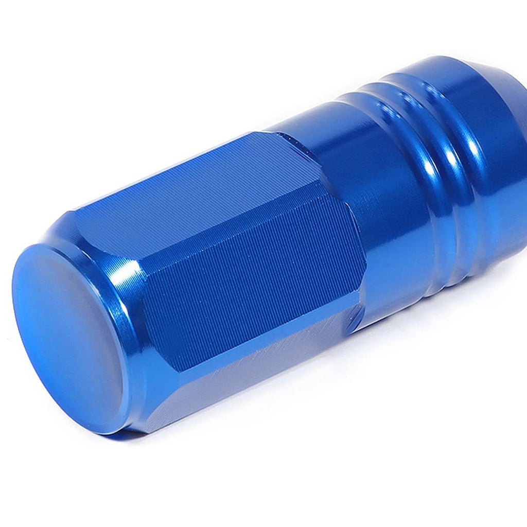 M12 x 1.5 Extended Grooved Shank Lug Nuts 20pc Set - Aluminum
