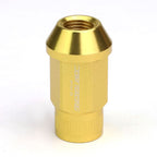 M12x1.25 Aluminum Lug Nuts - Acorn Knurled Extended Style - Gold 20pc