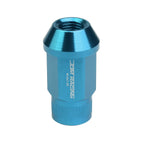 M12x1.25 Aluminum Lug Nuts - Acorn Knurled Extended 20pc Light Blue