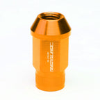 M12x1.5 Aluminum Lug Nuts - 44mm Extended Acorn Knurled - Orange 20pc