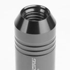 M12 x 1.5 Extended Aluminum Lug Nuts 60mm Rib Shank 20pc Gun Metal