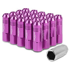 M12 x 1.5 Extended Aluminum Lug Nuts - 60mm Tall - Purple 20pc Set