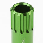 M12 x 1.25 Extended Open End Lug Nuts with Locks - Aluminum