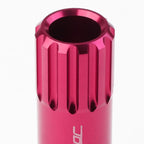 M12 x 1.25 Extended Pink Aluminum Lug Nuts Set - 16 Pcs + 4 Locks