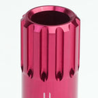 M12 x 1.5 60mm Extended Pink Lug Nuts Set - 16 Pcs + 4 Locks Aluminum