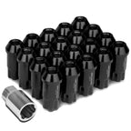 M12 x 1.25 L40 Style Extended Lug Nuts with Locks 20pc - Aluminum