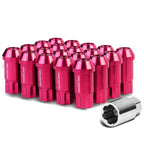 Universal L40 Style Extended Lug Nuts M12x1.25 Pink Aluminum 20pc Set