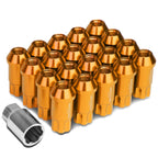 L40 Style Extended Lug Nuts - M12 x 1.5 - 50mm - Orange Aluminum