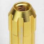 Aluminum Spline Lug Nuts M12 x 1.25 Extended Open End 20pc Gold