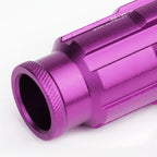 M12 x 1.25 Purple Spline Lug Nuts 50mm Extended Open End 20pc w/ Locks