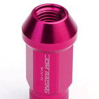 M12x1.5 Aluminum Acorn Knurled Extended Lug Nuts - Pink 20pcs
