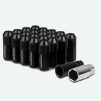 M12 x 1.5 Extended Aluminum Lug Nuts - 20pc Set Black