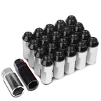 M12 x 1.5 Extended Aluminum Lug Nuts with Steel Acorn 20pc Set