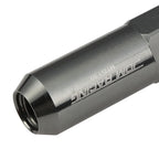 M12 x 1.5 Aluminum Lug Nuts 60mm Spike Style 20pc Set Gun Metal