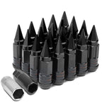 M12 x 1.5 Extended Spike Lug Nuts with Locks 16+4 Set Steel