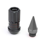 Steel Extended Lug Nuts M12x1.5 Grooved Shank w/ Spike End 16pc+4 Locks
