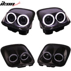 1997-2004 Chevy Corvette C5 Headlights Projector Dual LED Halo Rims