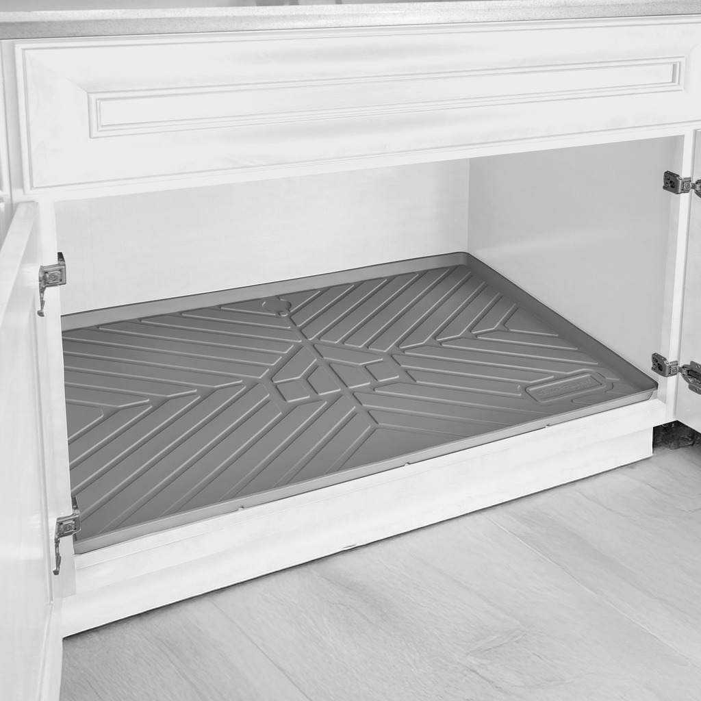 SMARTLINER HOME™ Under Sink Cabinet Bathroom Mats Compatible With Standard Bathroom Cabinets 19.5" x 34.5"