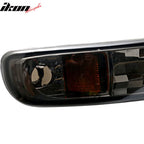 1999-2007 GMC Yukon Chrome Smoke Lens Amber Reflector LED Headlight