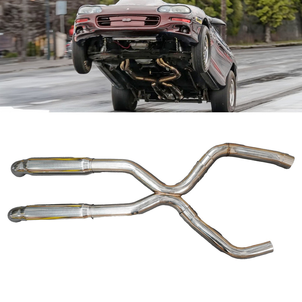 For Camaro Trans Am Stainless True Duals 3" X PIPE + SS MUFFLERS 98 99 00 01 02 - Bull Boost Performance