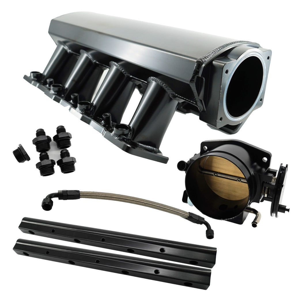 GM LS3 Intake Manifold Fabricated Aluminum 102mm EFI Fuel Injection Sheet Metal - Bull Boost Performance