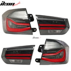 Fits 16-18 BMW F30 M3 LCI Black Lines Rear Tail Lights s