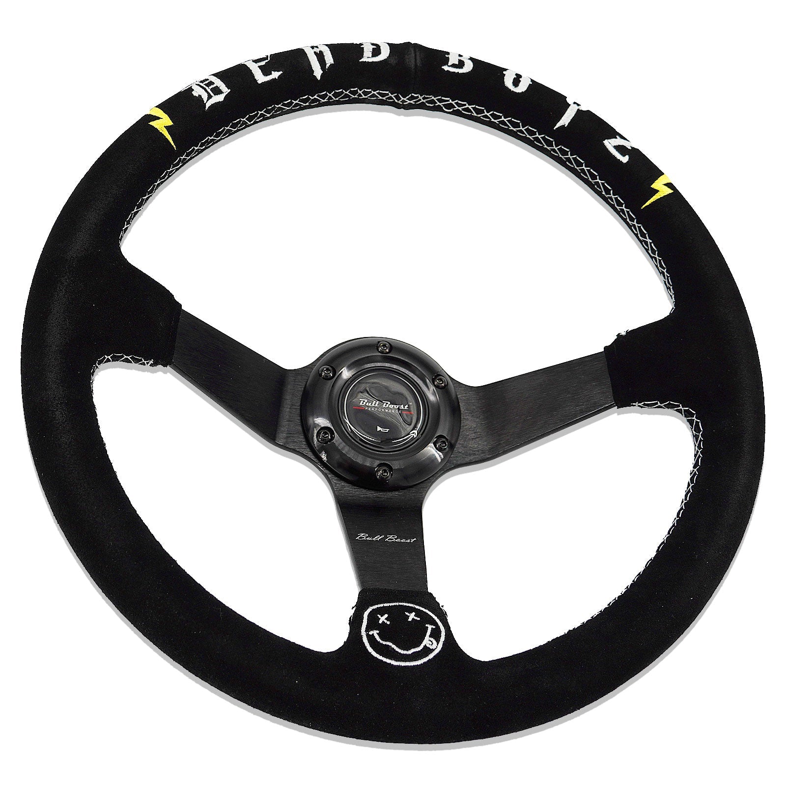 Deadboyz 350mm Steering Wheel + Short Hub Adapter Kit For Mazda Miata RX-7 RX-8 MX-3 MX-6 - Bull Boost Performance