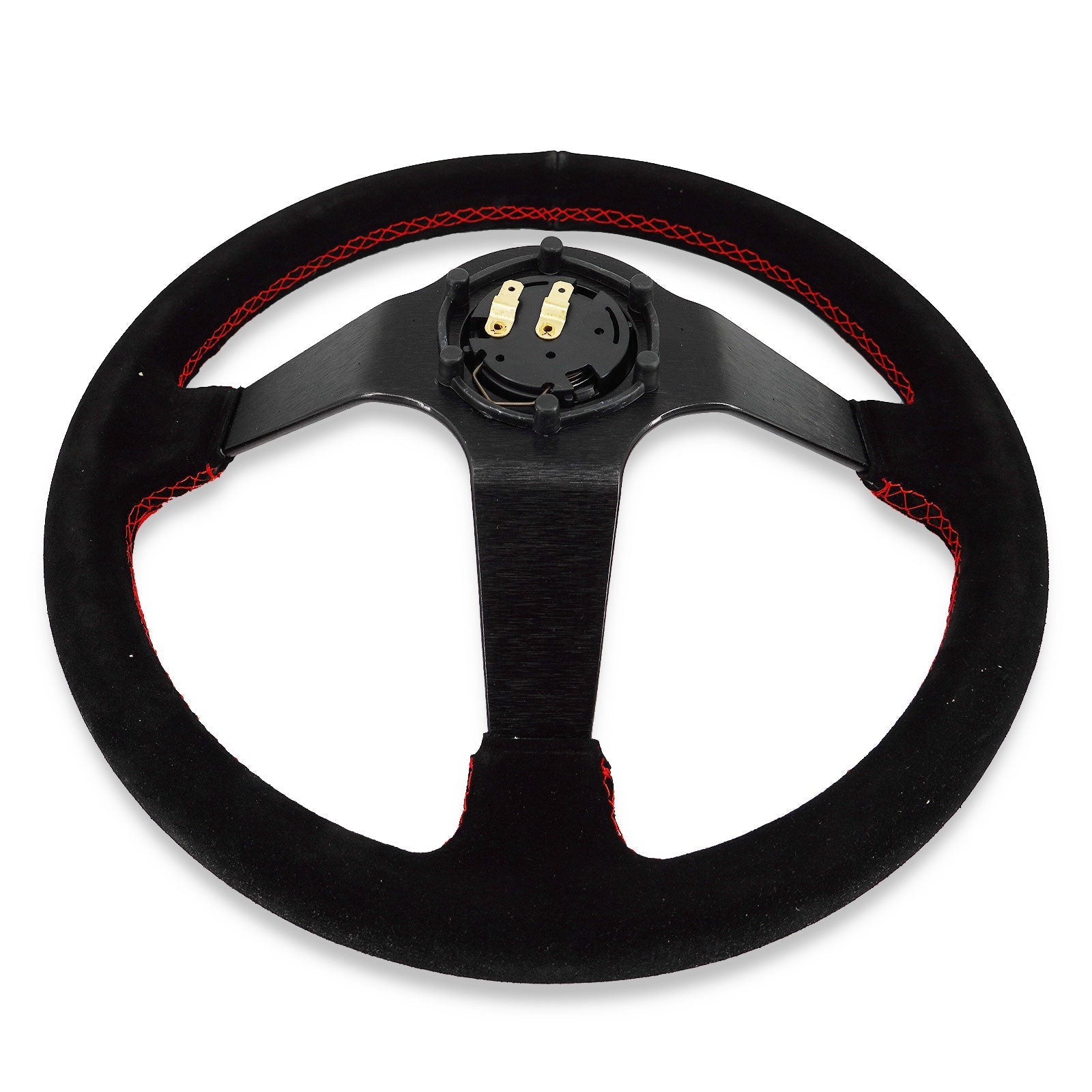 John 350mm Steering Wheel + Short Hub Adapter Kit For Mazda Miata RX-7 RX-8 MX-3 MX-6 - Bull Boost Performance