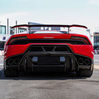 V Style Forged Carbon Fiber Rear Diffuser for Lamborghini Huracan LP 610 - Bull Boost Performance