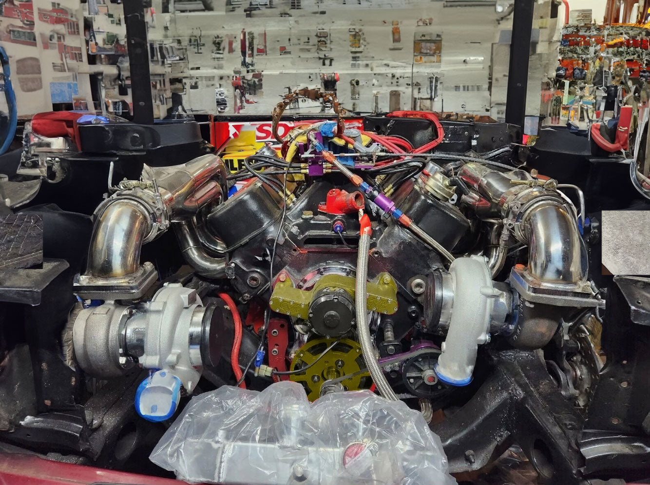 Big Block For Chevy BBC Twin Turbo Stainless Headers 427 454 396 502 572 - Bull Boost Performance