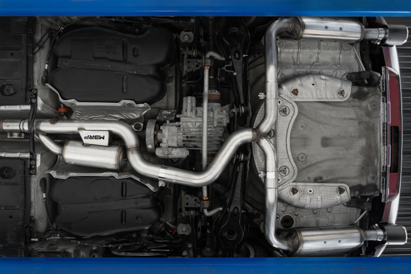 MBRP 17-19 VW Golf SportWagen/Alltrack 1.8T T304SS 3in Cat-Back 2.5in Dual Split Rear w/ CF Tips