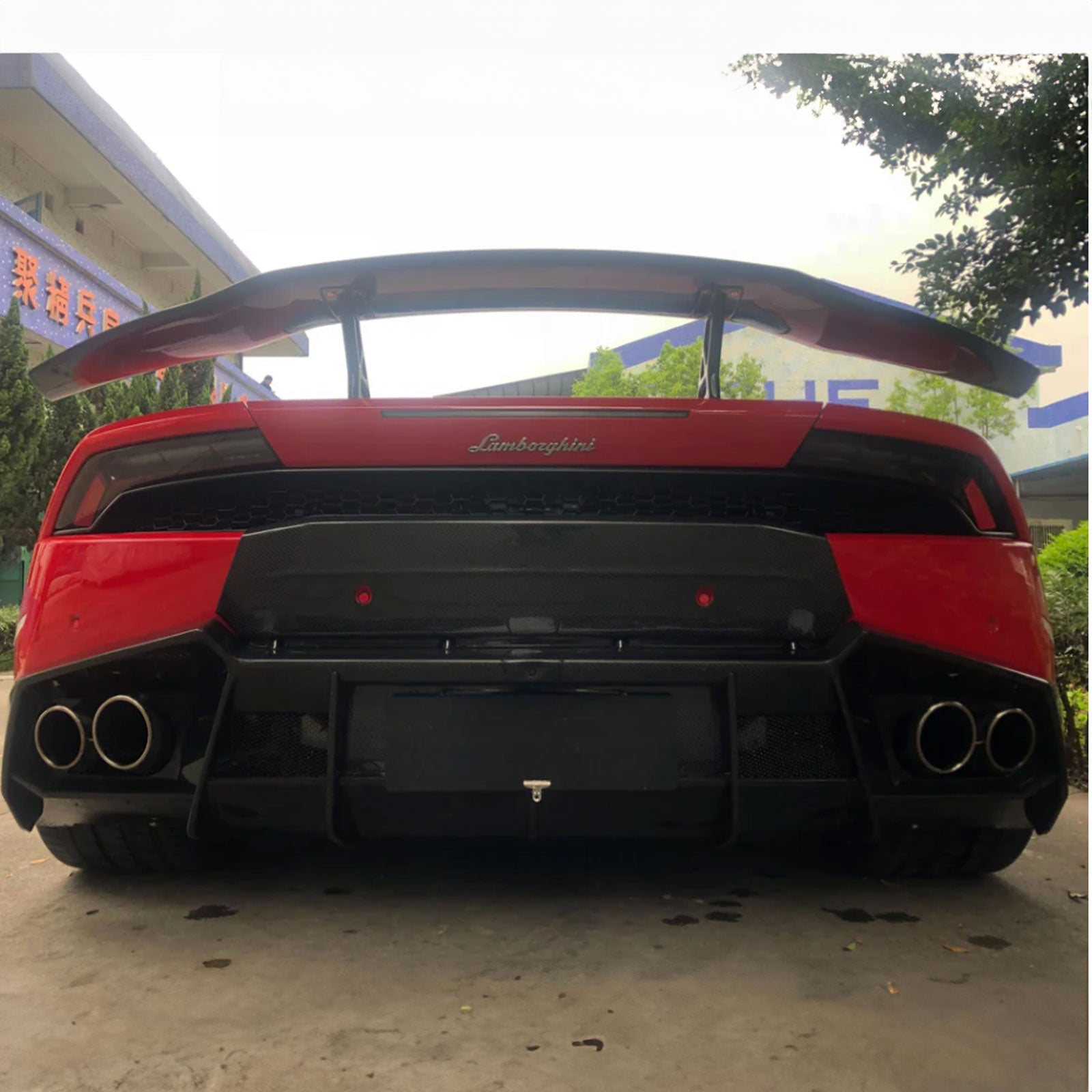 M Style Forged Carbon Fiber Rear Diffuser for Lamborghini Huracan LP 610 4 - Bull Boost Performance