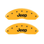 MGP 2 Caliper Covers Engraved Front Jeep Yellow Finish Black Characters 2006 Jeep Wrangler
