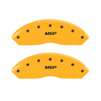 MGP 2 Caliper Covers Engraved Front MGP Yellow Finish Black Characters 2010 Mazda Tribute