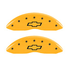 MGP 4 Caliper Covers Engraved F & R Bowtie Yellow Finish Black Char 2008 Chevrolet Trailblazer
