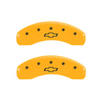 MGP 4 Caliper Covers Engraved F & R Bowtie Yellow Finish Black Char 2008 Chevrolet Trailblazer