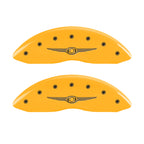 MGP 4 Caliper Covers Engraved F & R Chrysler Wing Yellow Finish Black Char 2005 Chrysler Crossfire