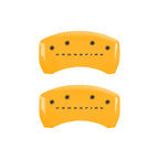 MGP 4 Caliper Covers Engraved F & R Crossfire Yellow Finish Black Char 2004 Chrysler Crossfire