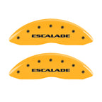 MGP 4 Caliper Covers Engraved F & R Escalade Yellow Finish Black Char 2004 Cadillac Escalade EXT
