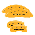 MGP 4 Caliper Covers Engraved Front 2015/Civic Engraved Rear 2015/Civic Red finish silver ch
