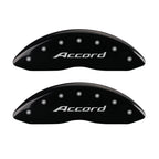 MGP 4 Caliper Covers Engraved Front Accord Engraved Rear Accord Black finish silver ch